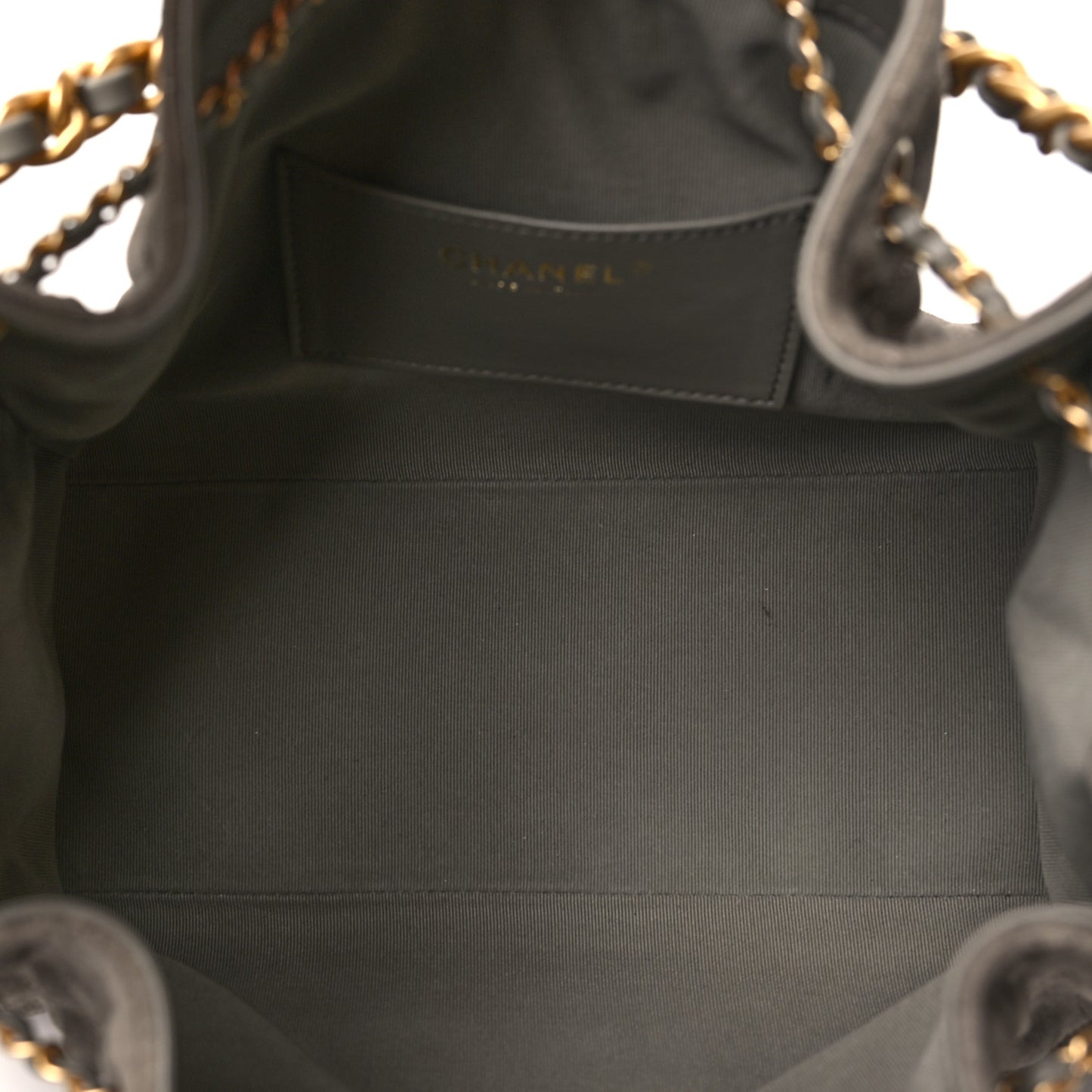 Suede Quilted Small Chanel 25 Handbag Grey