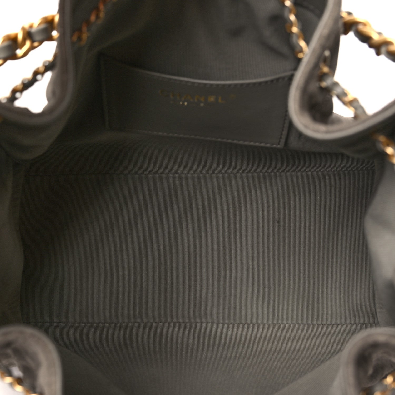 Chanel Suede Quilted Small Chanel 25 Handbag Grey 5 of 9