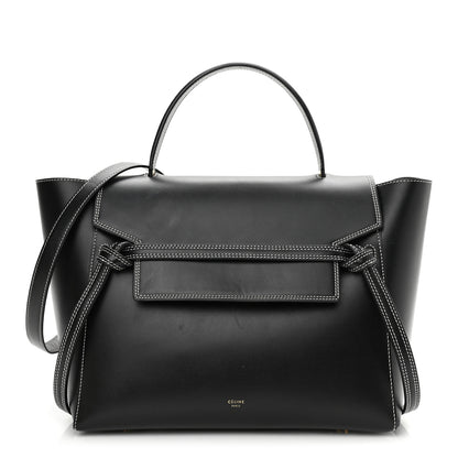 Celine Smooth Calfskin Double Stitching Mini Belt Bag Black 1 of 13