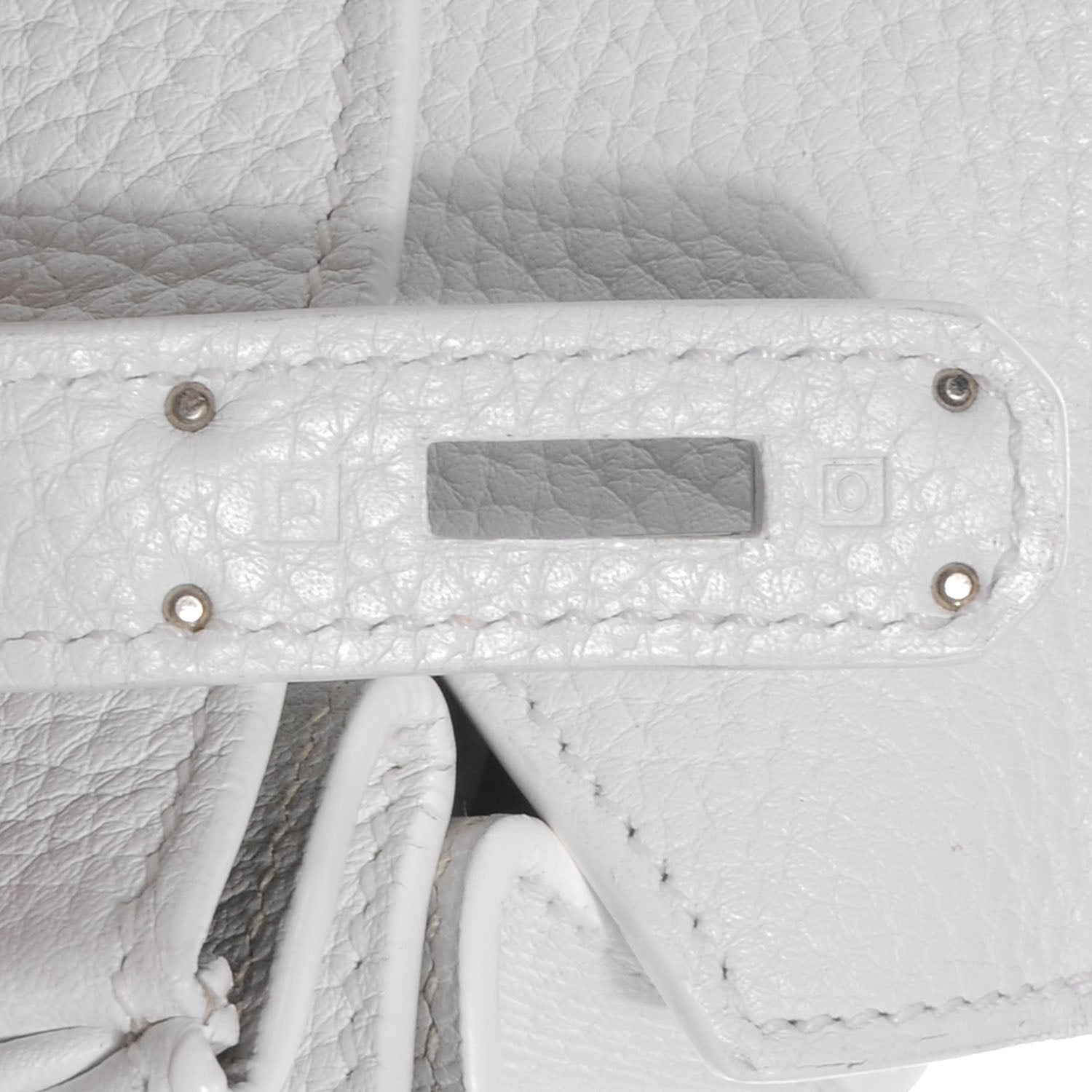 Hermes Taurillon Clemence Lizard Club Birkin 35 Blanc Gris Perle Sanguine 13 of 13