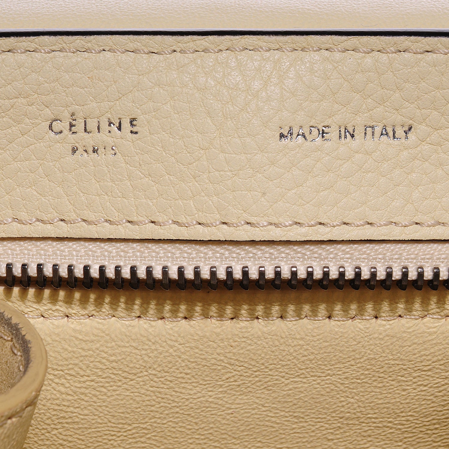 Celine Drummed Calfskin Suede Medium Trapeze Butter 5 of 8