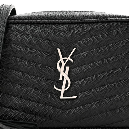 Saint Laurent Grain De Poudre Matelasse Monogram Mini Lou Camera Bag Black 8 of 11