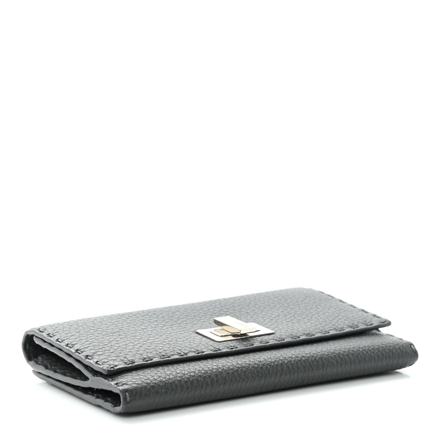 Fendi Cuoio Romano Selleria Peekaboo Continental Wallet Asfalto 4 of 10