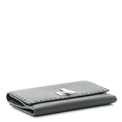 Fendi Cuoio Romano Selleria Peekaboo Continental Wallet Asfalto 4 of 10