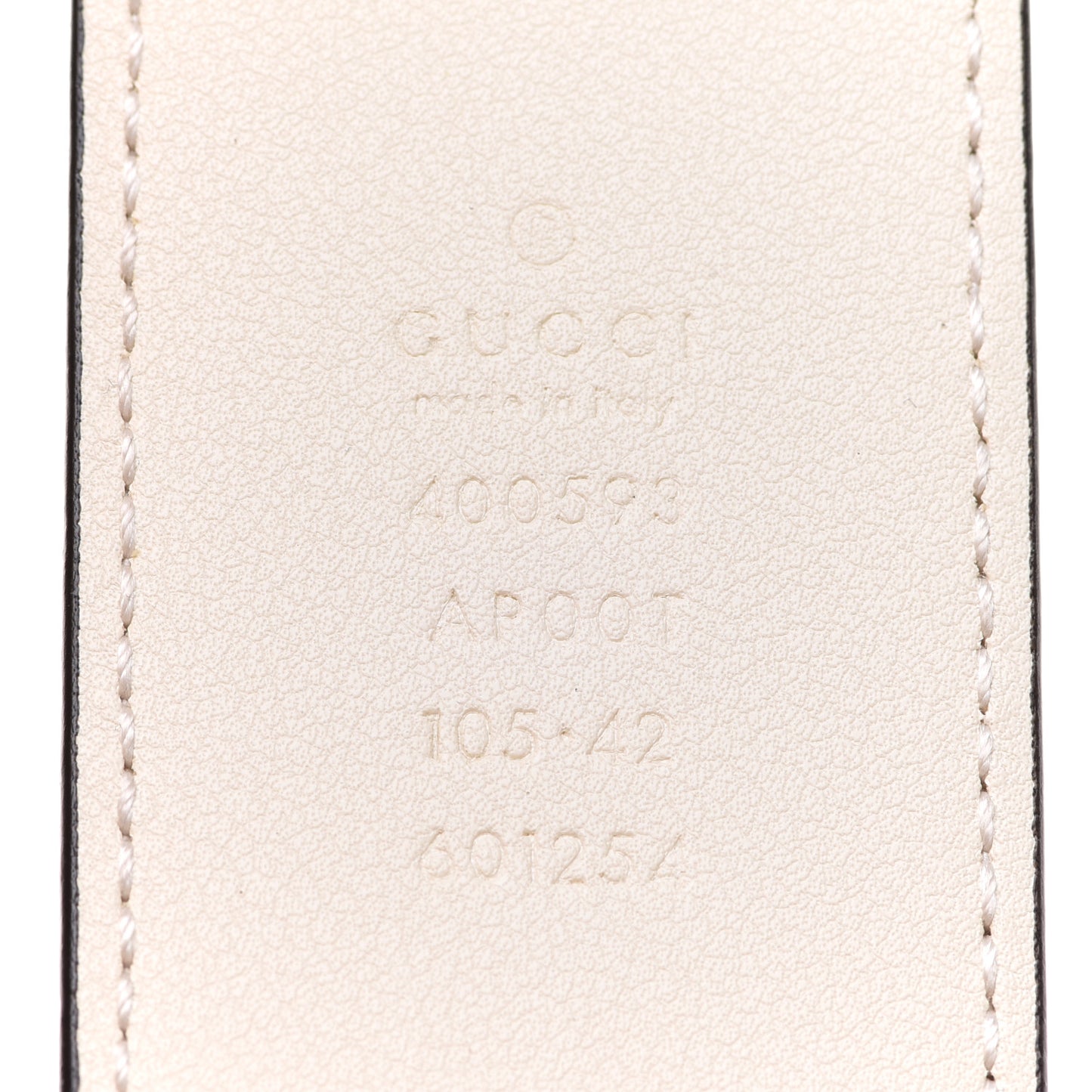 Calfskin Double G 40mm Belt 105 42 Mystic White