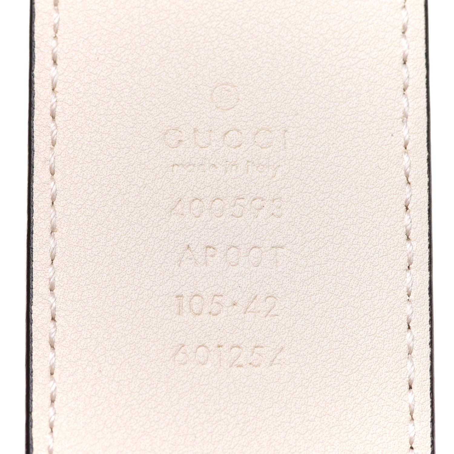 Gucci Calfskin Double G 40mm Belt 105 42 Mystic White 3 of 5