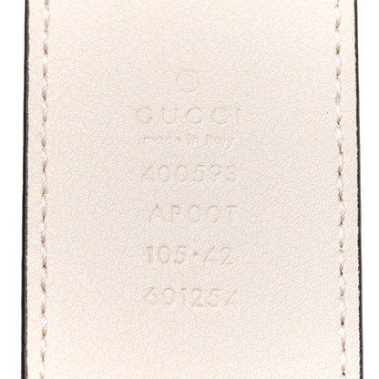 Gucci Calfskin Double G 40mm Belt 105 42 Mystic White 3 of 5