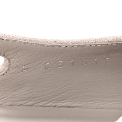 Chanel Suede Cap Toe CC Coco Slingback Pumps 37 Light Grey 8 of 9