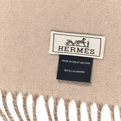 Hermes Cashmere Fringe Scarf Naturel Taupe 4 of 4