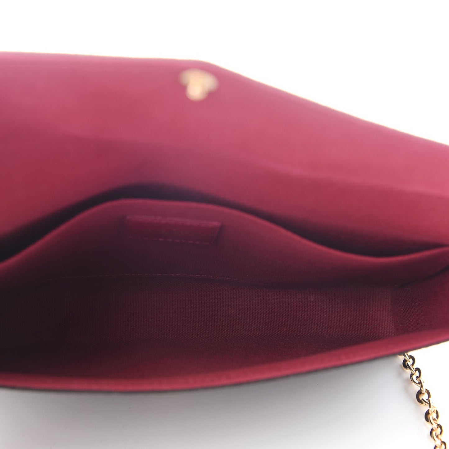 Monogram Pochette Felicie Chain Wallet Fuchsia