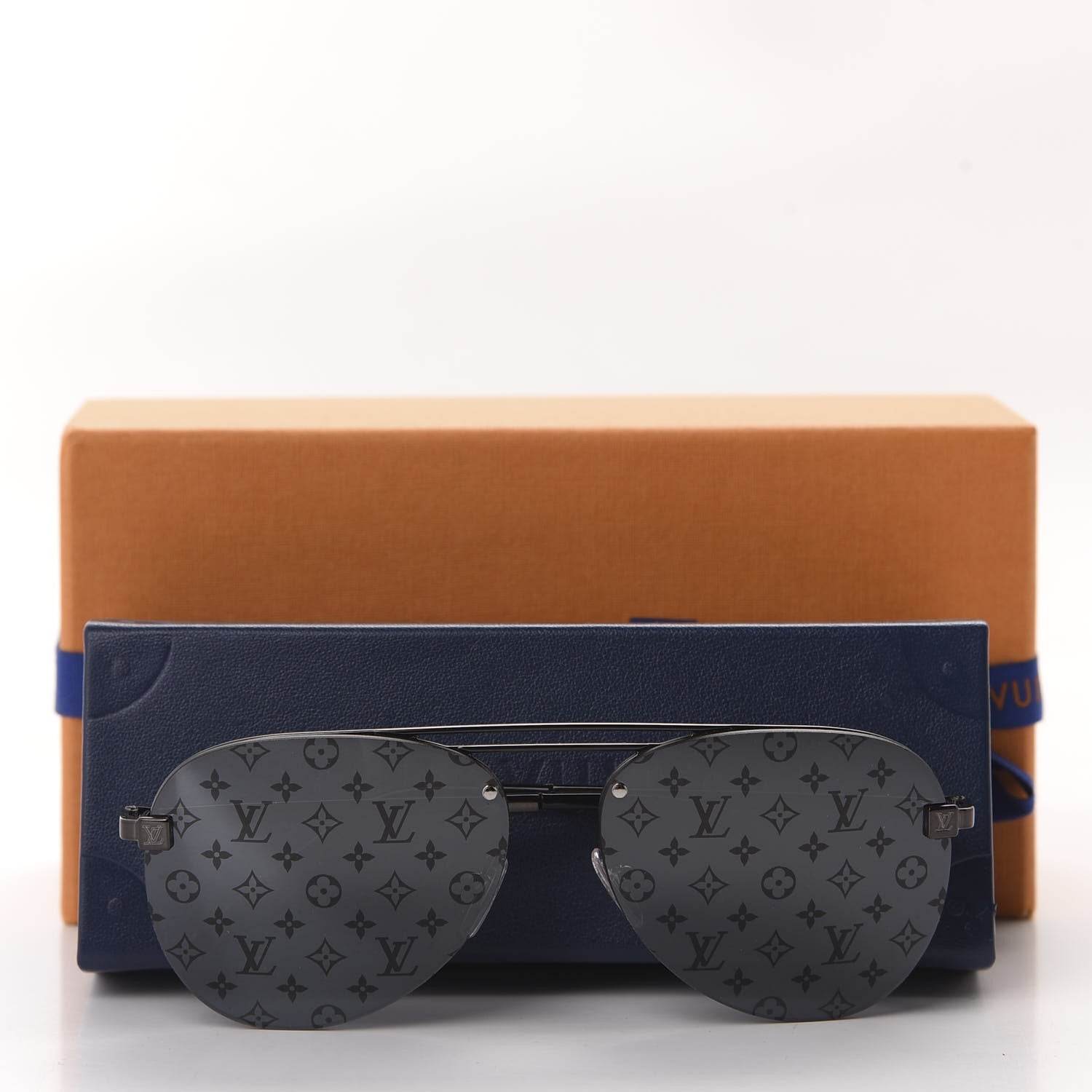 Louis Vuitton Monogram Clockwise Sunglasses Z1019E Dark Gun 7 of 7