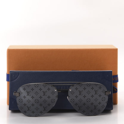 Louis Vuitton Monogram Clockwise Sunglasses Z1019E Dark Gun 7 of 7