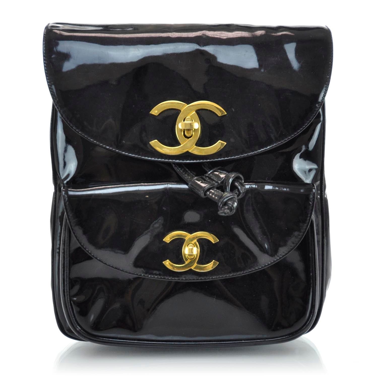 Chanel Patent Backpack Black 1 of 14