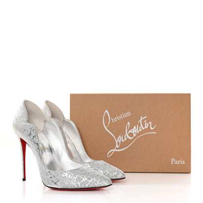 Christian Louboutin Glitter Specchio Hot Chick 100 Pumps 40.5 Silver 15 of 15