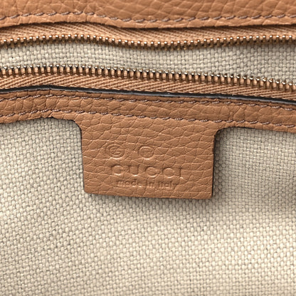Gucci Pebbled Calfskin Medium Soho Flap Crossbody Camelia 6 of 9