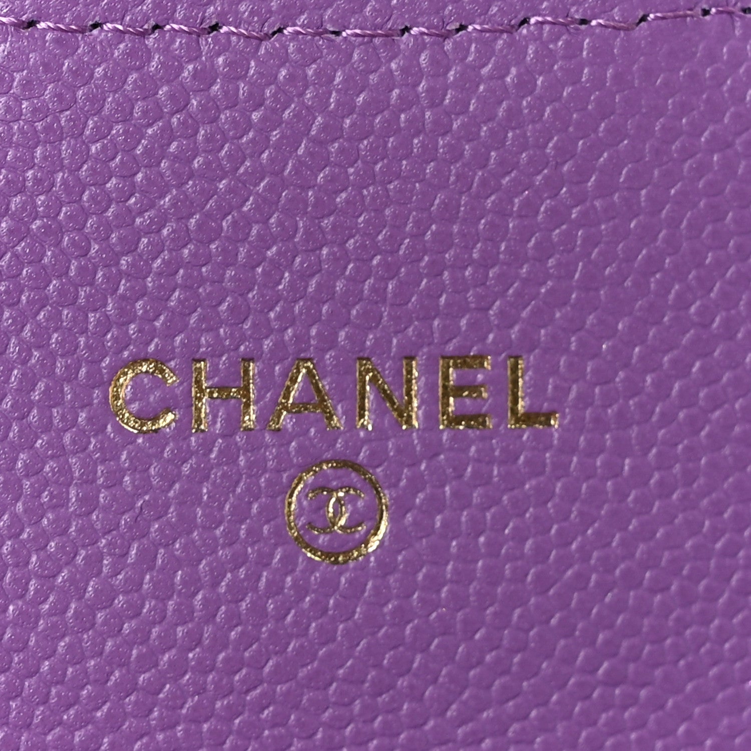 Chanel Caviar Quilted Medium Gusset Flap Wallet Purple 5 of 7