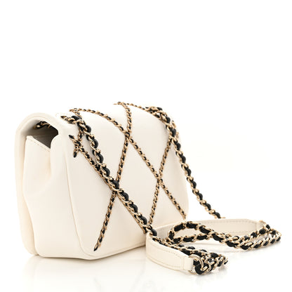 Chanel Lambskin Small Entwined Chain Flap White 3 of 11