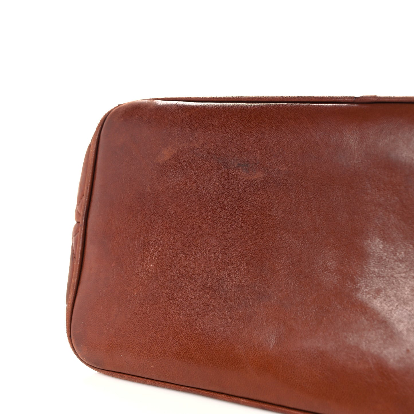 Lambskin Quilted Medallion Tote Brown