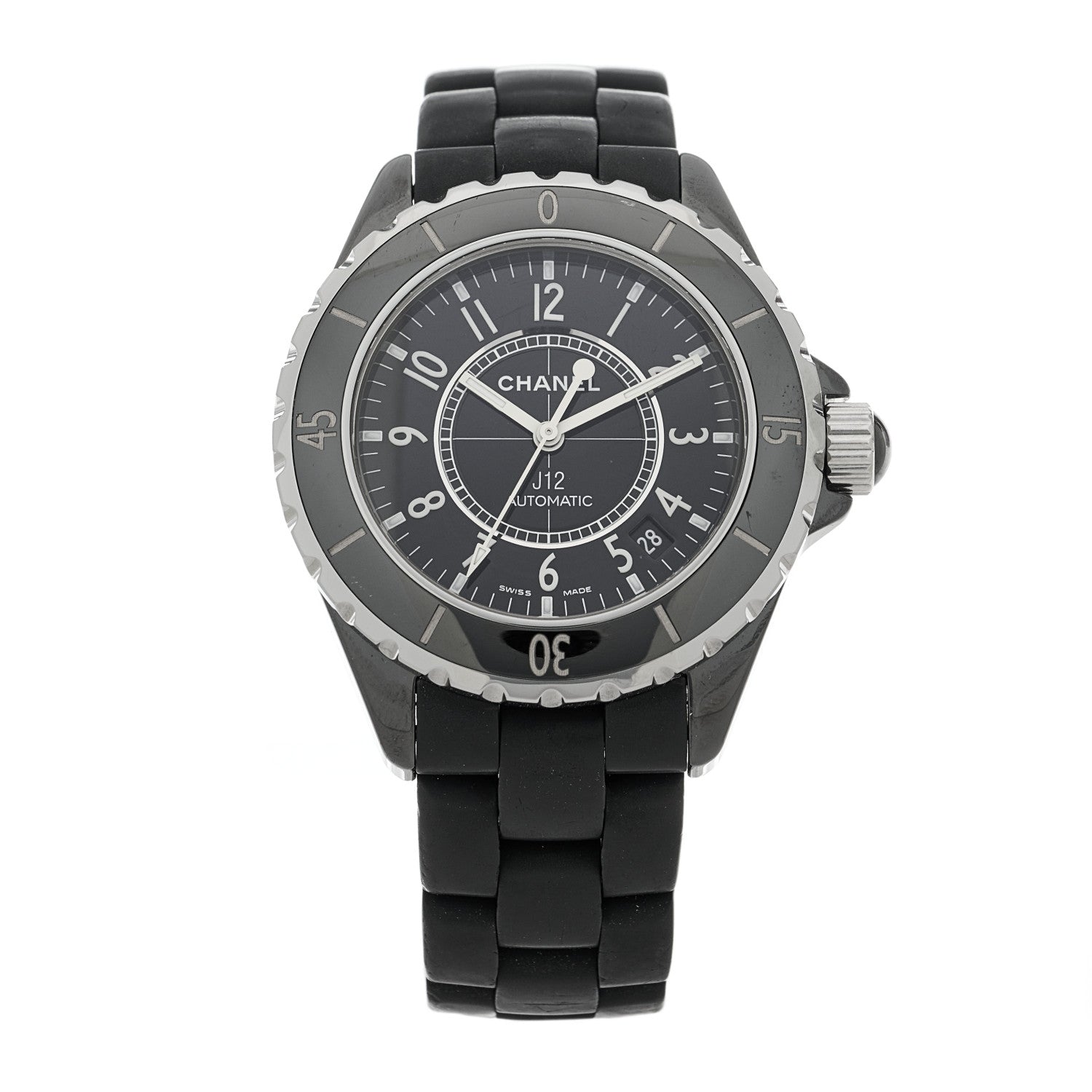 Chanel Stainless Steel Ceramic 38mm J12 Automatic Watch Black 1 of 4