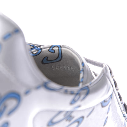 Gucci Miro Rubber Wax GucciGhost Print Mens New Ace Sneakers 10.5 Silver 10 of 11
