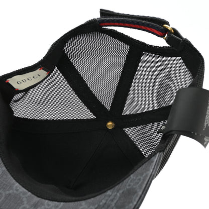 Gucci GG Supreme Monogram Angry Cat Embroidered Baseball Hat S Black 6 of 8