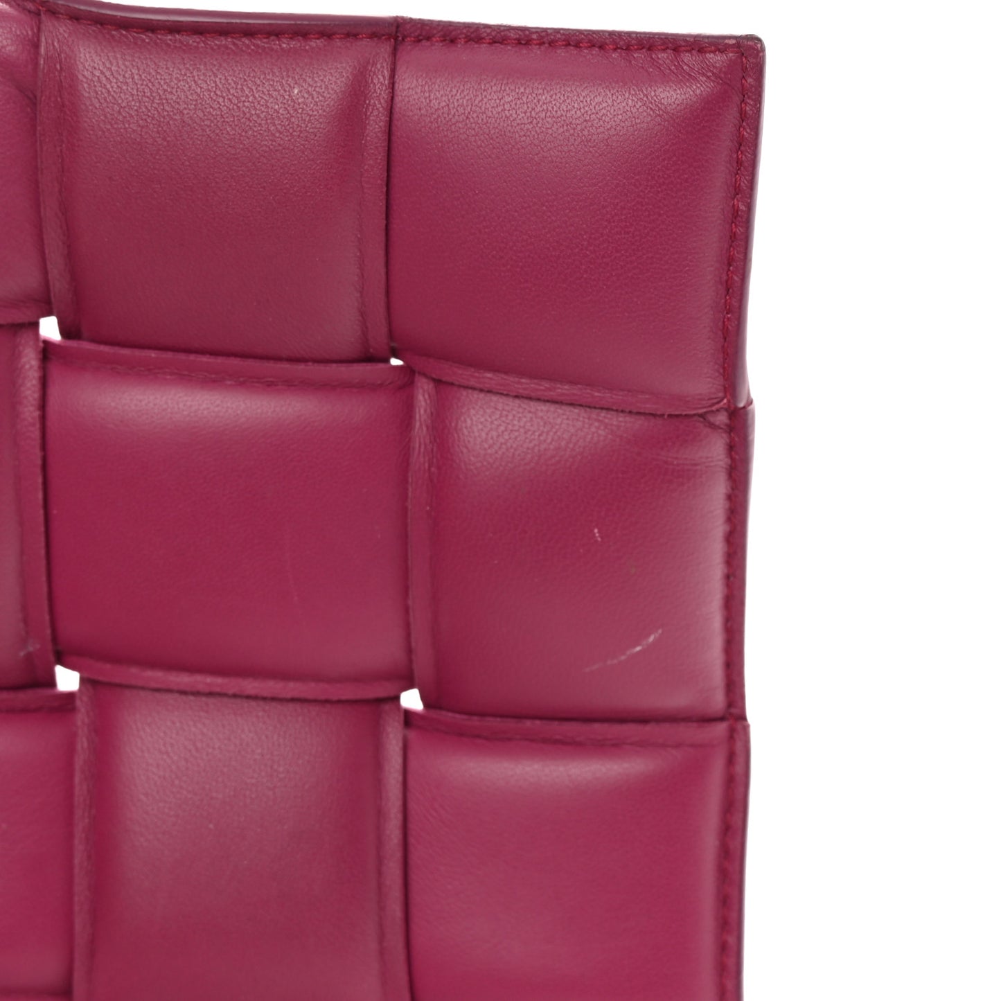 Nappa Maxi Intreccio Padded Cassette Crossbody Bag Cinnabar