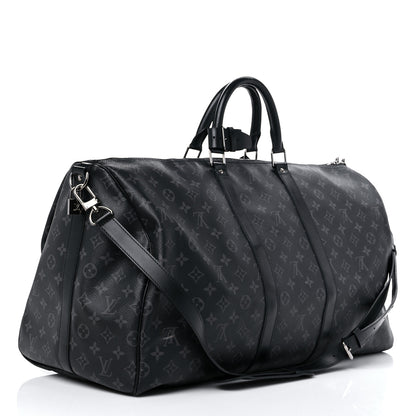 Louis Vuitton Monogram Eclipse Keepall Bandouliere 55 3 of 16