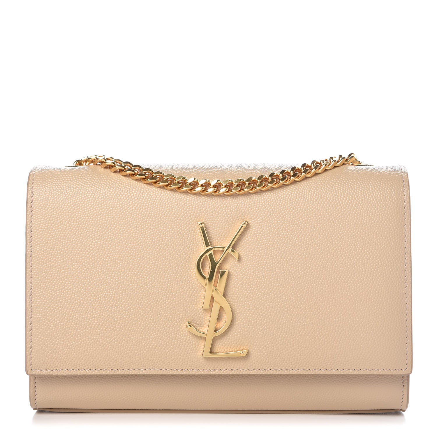 Saint Laurent Grain De Poudre Small Monogram Kate Satchel Nude Powder 1 of 9