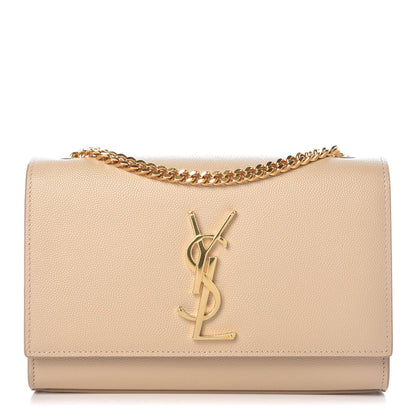 Saint Laurent Grain De Poudre Small Monogram Kate Satchel Nude Powder 1 of 9