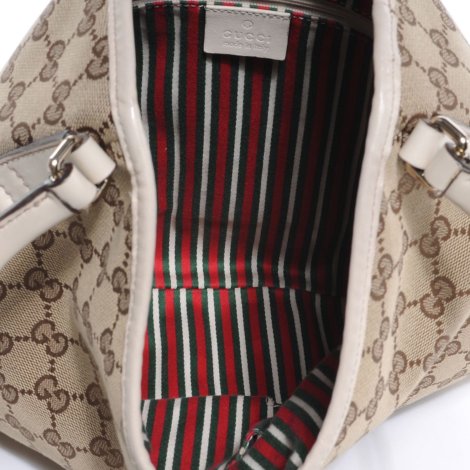 Gucci Monogram Medium New Britt Hobo Off White 8 of 8