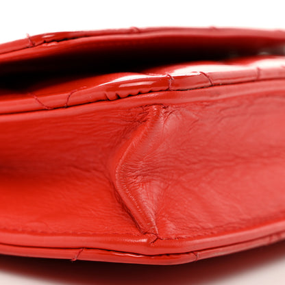 Chanel Patent Quilted Wallet On Chain WOC Red 9 of 10