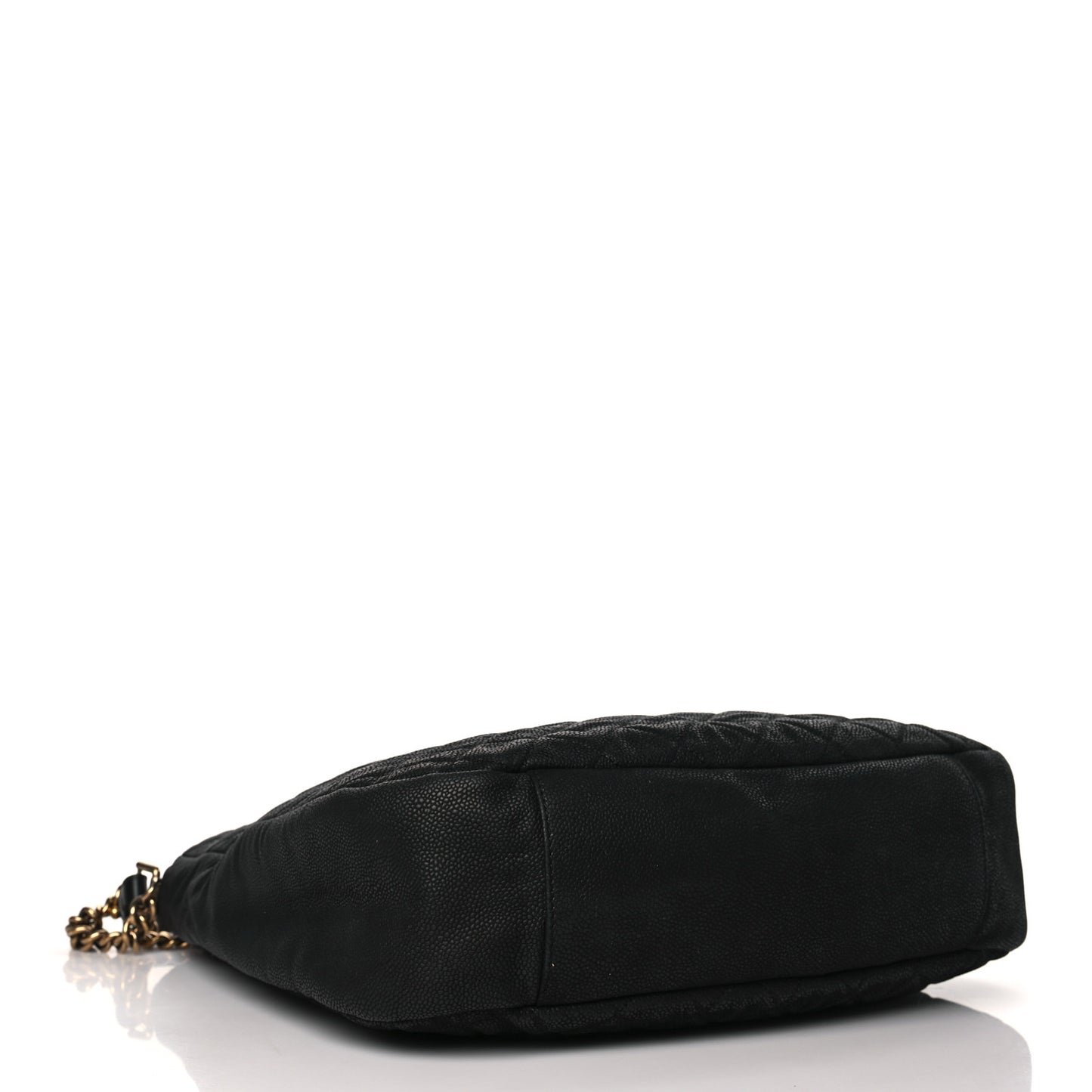 Iridescent Caviar Quilted Country Chic Hobo Black