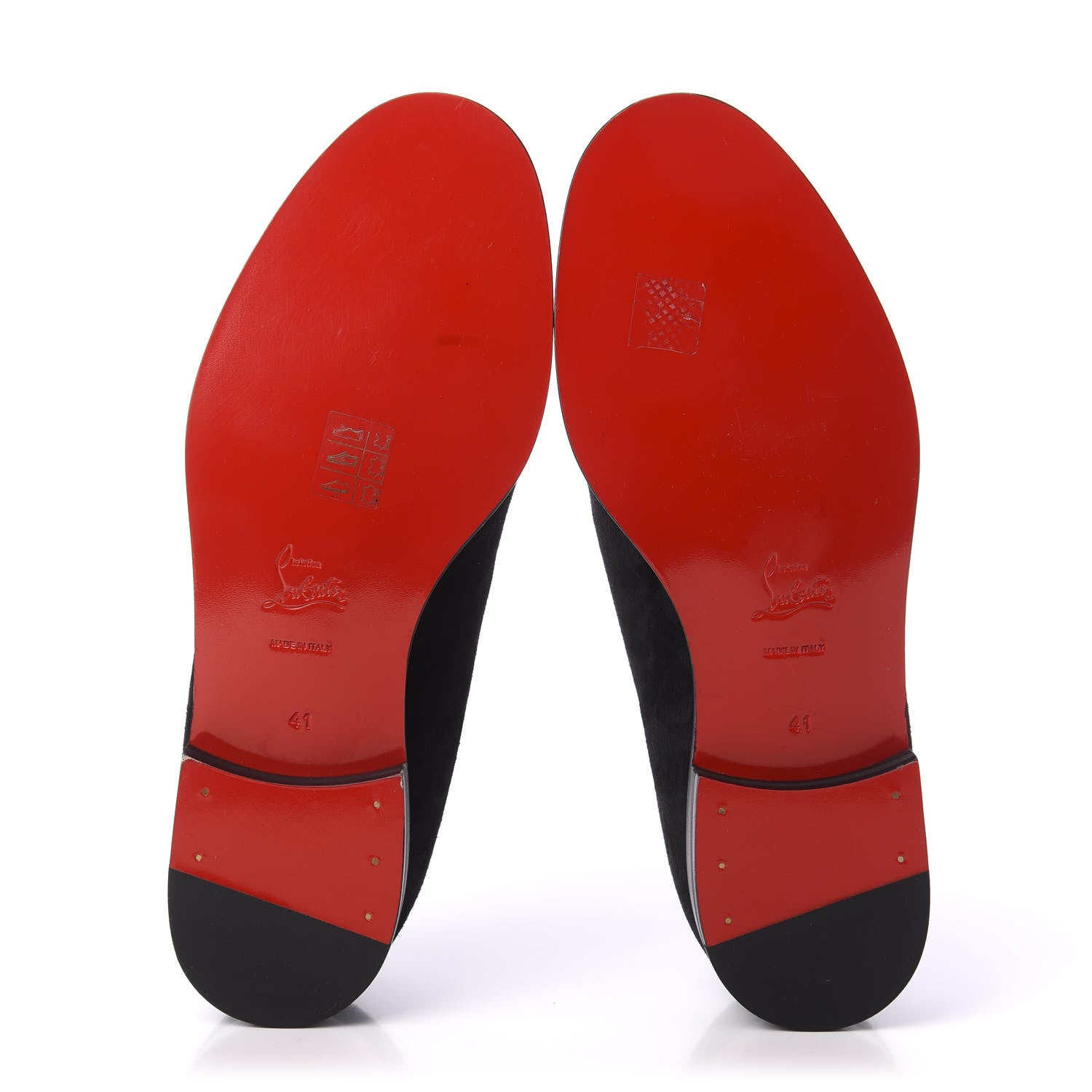 Christian Louboutin Veau Velours Mens Laperouse Flat Loafers 41 Black 5 of 8