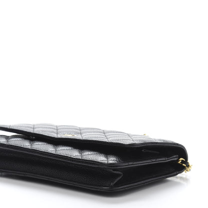 Chanel Caviar Quilted Wallet On Chain WOC Black 10 of 12