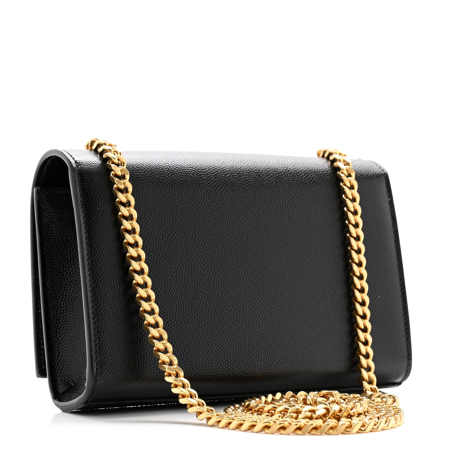 Saint Laurent Grain De Poudre Small Monogram Kate Satchel Black 3 of 10