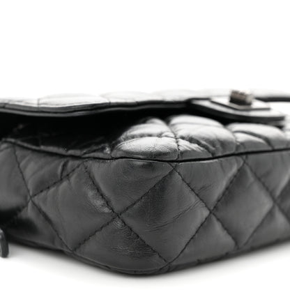 Chanel Aged Calfskin Quilted 2.55 Reissue Phone Holder With Chain So Black 11 of 13