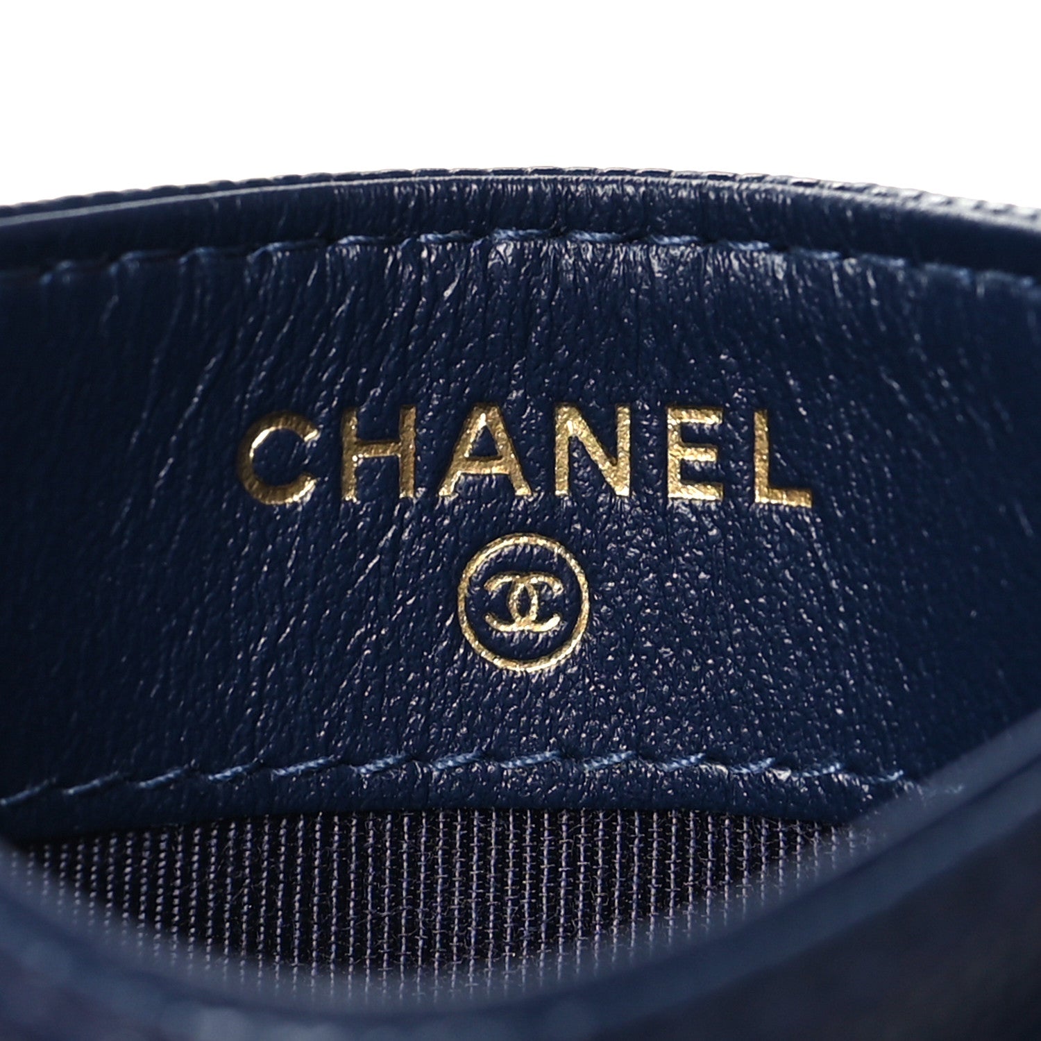 Chanel Caviar Quilted Card Holder Navy 6 of 10