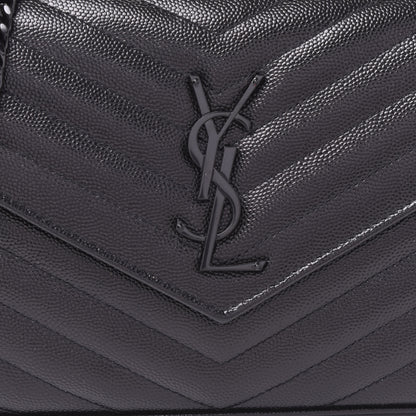 Saint Laurent Grain De Poudre Matelasse Chevron Monogram Chain Wallet Black 8 of 8