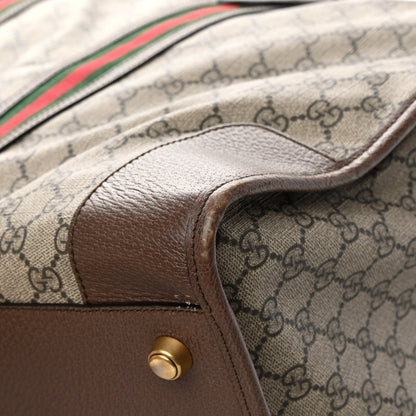 Gucci GG Supreme Monogram Web Large Ophidia Carry-On Duffle Bag Beige New Acero 11 of 18