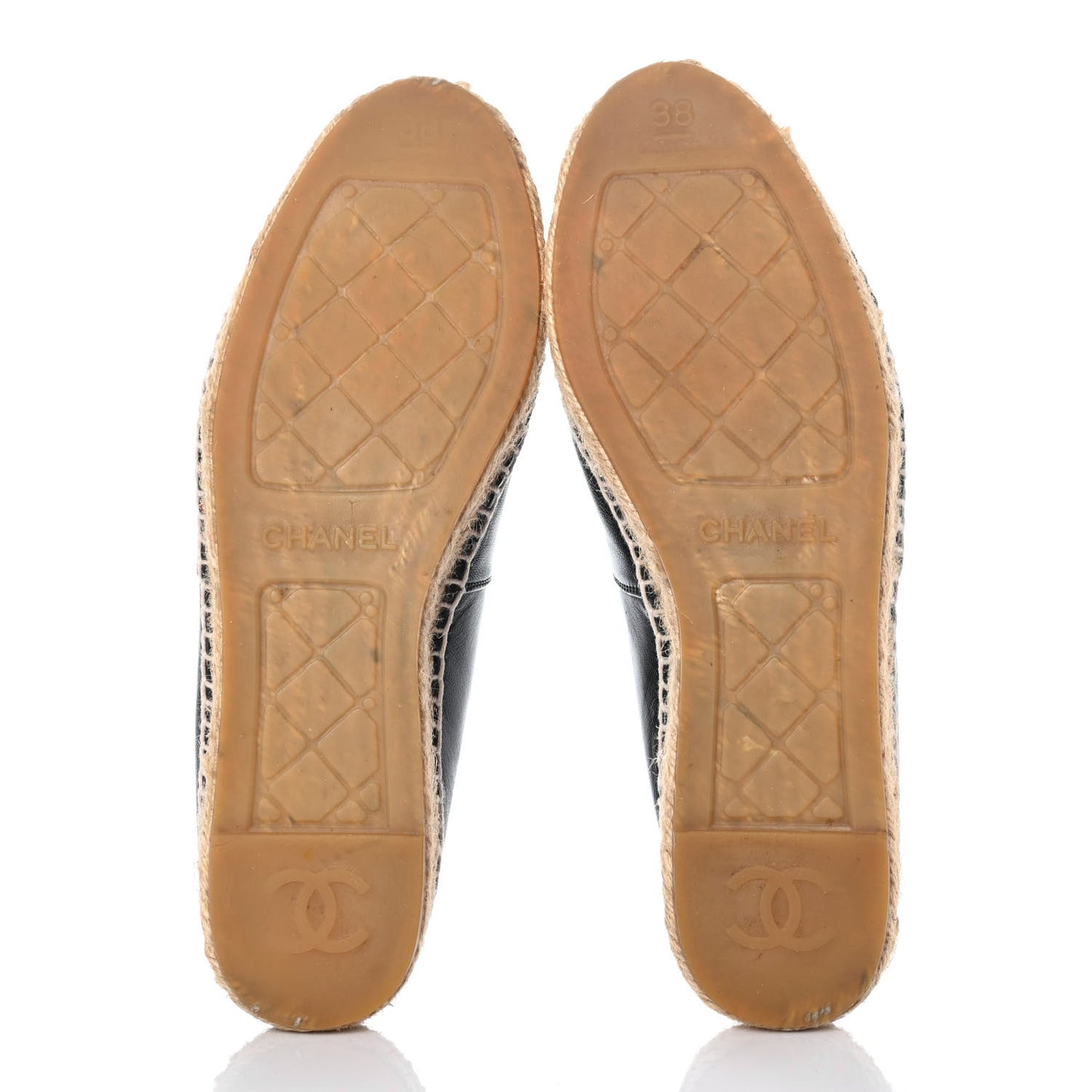 Lambskin CC Espadrilles 38 Black