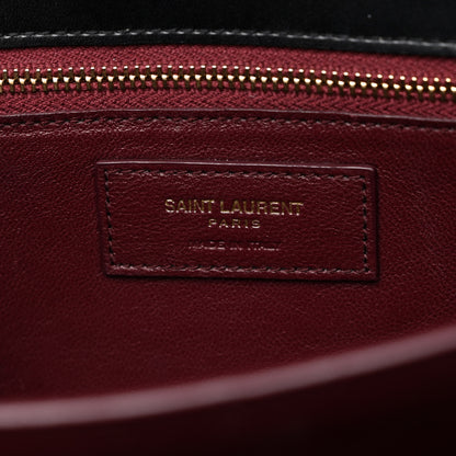 Saint Laurent Smooth Calfskin Monogram Cassandra Clasp Bag Black Rouge Legion 7 of 17