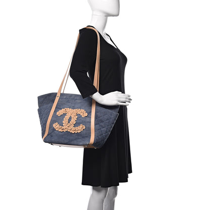 Chanel Denim CC Flower Tote Blue 2 of 20