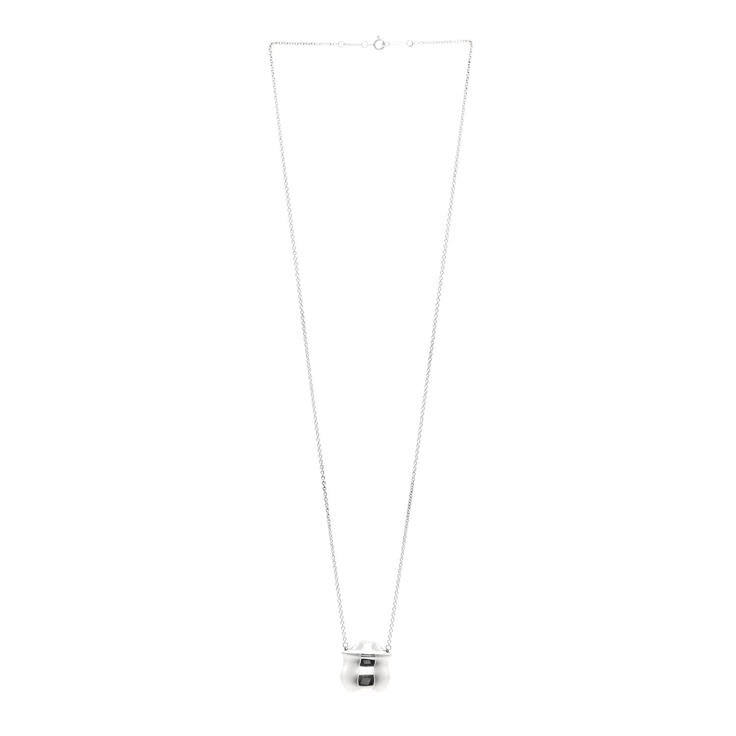 Sterling Silver Elsa Peretti Bottle Inro Pendant Necklace