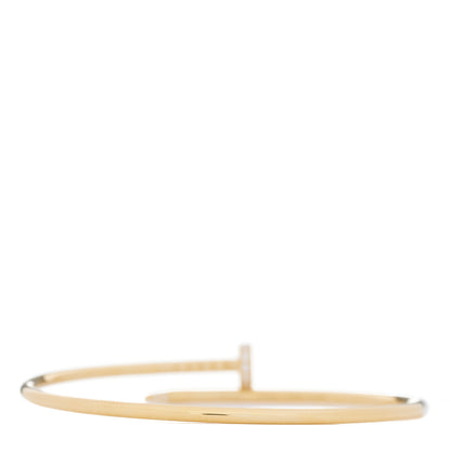 Cartier 18K Yellow Gold Diamond Small Juste Un Clou Bracelet 17 2 of 4