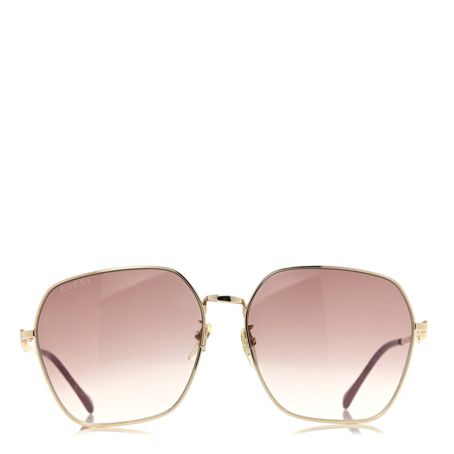 Metal Horsebit Square Sunglasses GG0882SA Gold