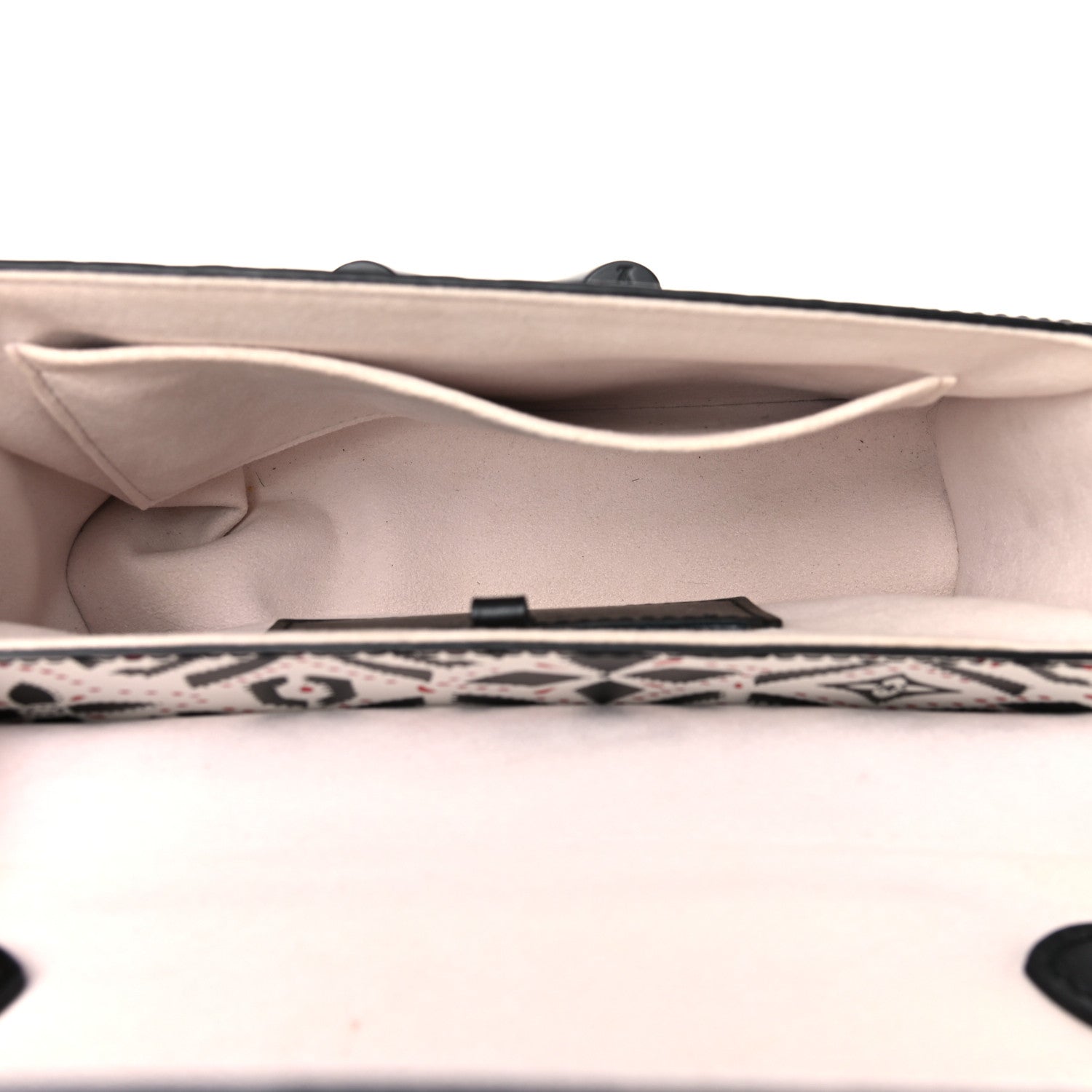 Louis Vuitton Calfskin Graphic Print Twist Shoulder Bag MM White Black 5 of 12