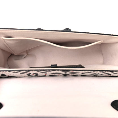 Louis Vuitton Calfskin Graphic Print Twist Shoulder Bag MM White Black 5 of 12