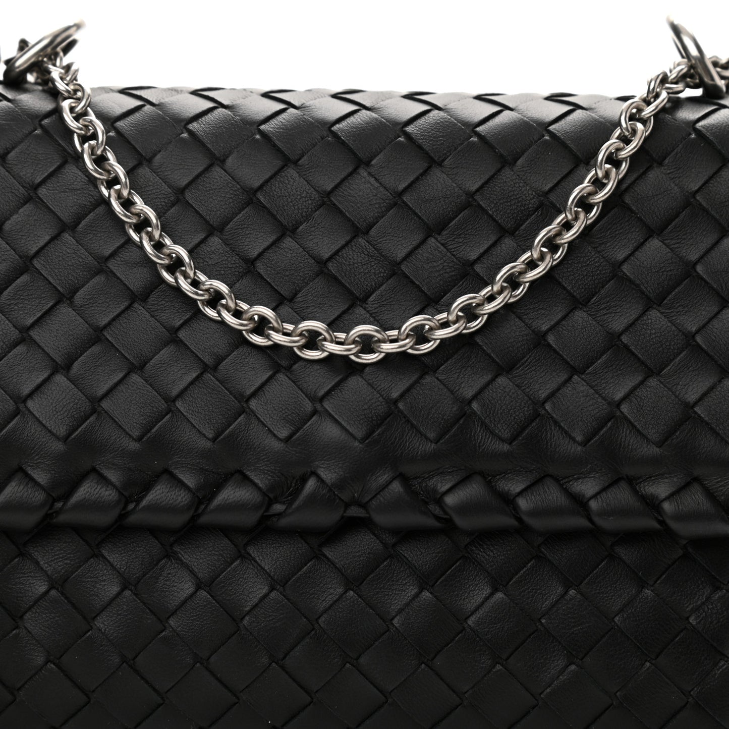 Nappa Intrecciato Baby Olimpia Shoulder Bag Black