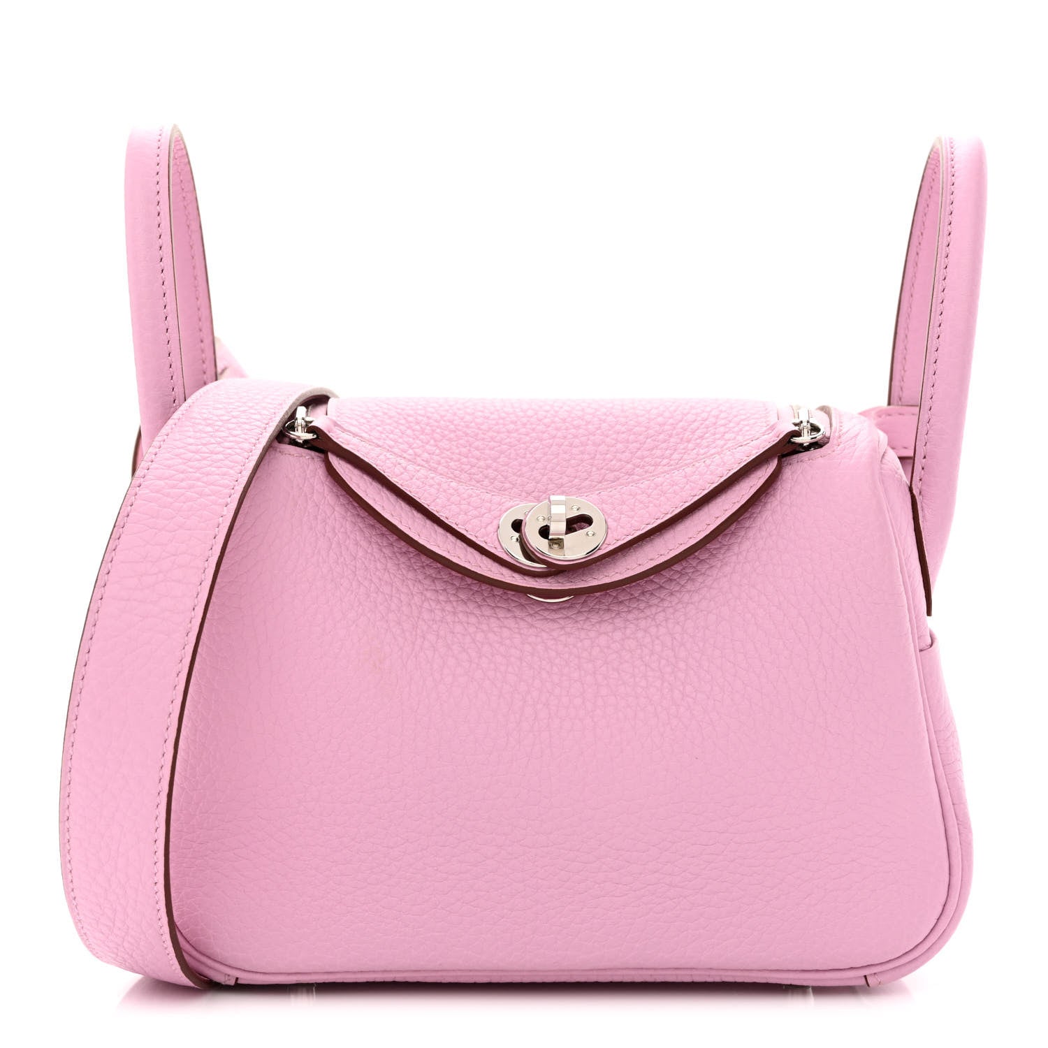 Hermes Taurillon Clemence Mini Lindy 20 Mauve Sylvestre 1 of 11