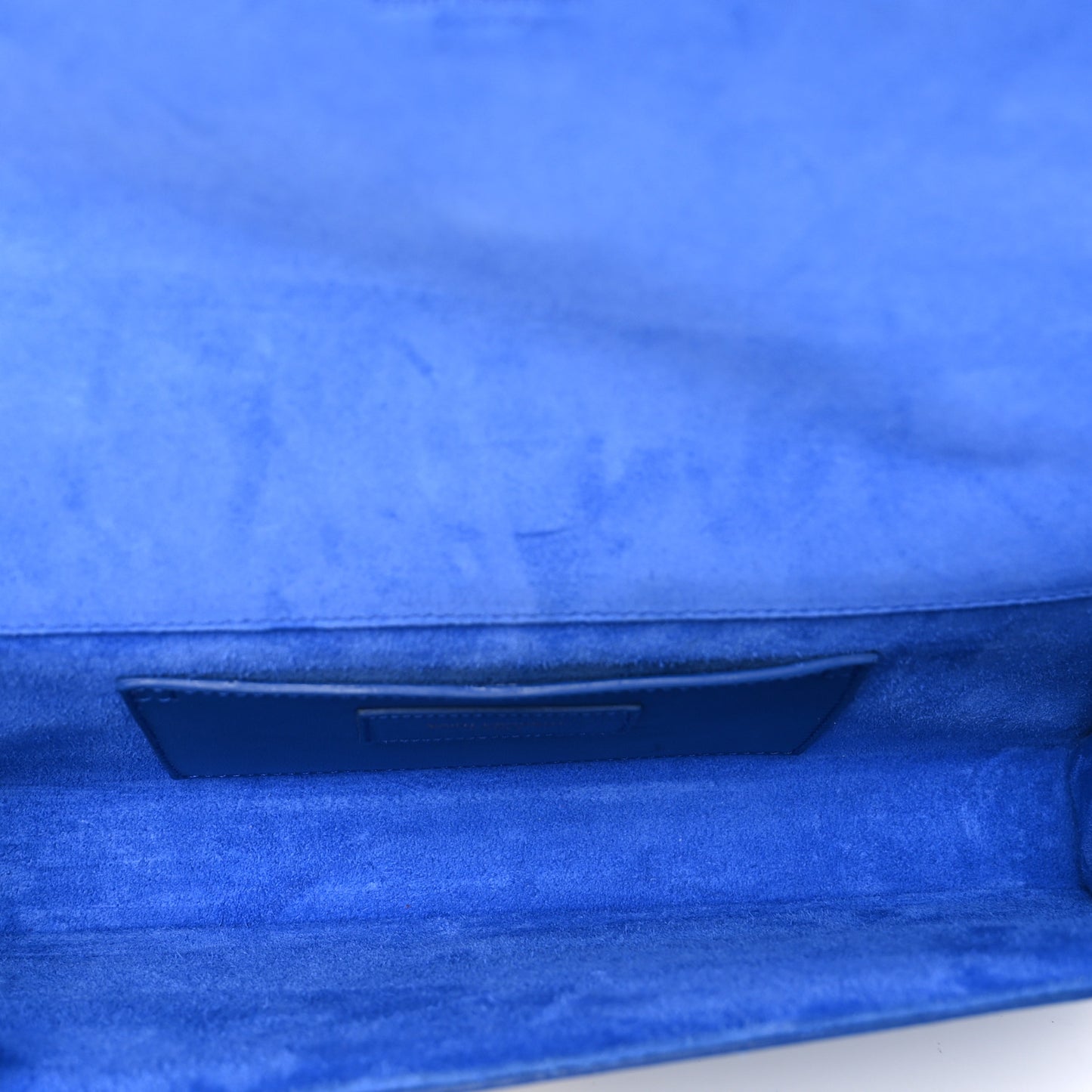 Grain De Poudre Classic Monogram Cassandre Clutch Blue Majorelle